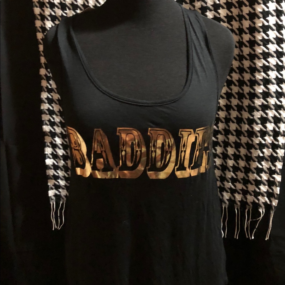 Black and gold top